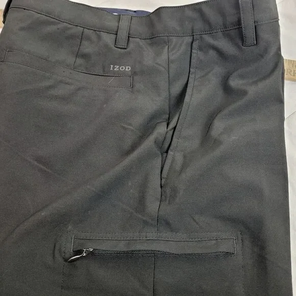 IZOD Golf Swing Flex Black Cargo Men's Shorts Size 30 sporty outdoor gorpcore - Picture 4 of 9